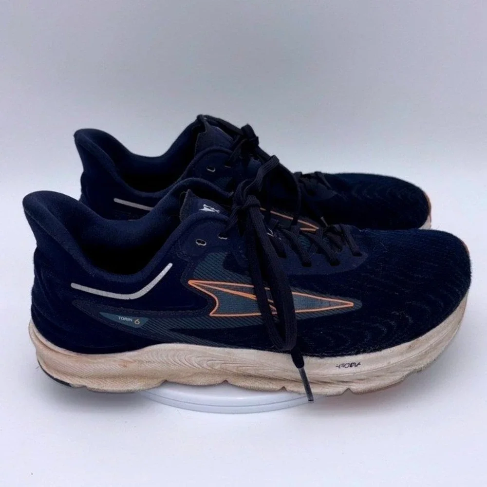 ALTRA Running Sneaker Shoe Women's Torin 6‎ Navy Orange Athletic Toe Box 9
